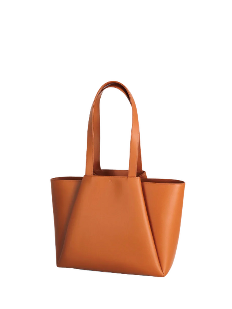 Balo Design Boutique | MIDI PYRAMID - PLAIN LEATHER - COGNAC