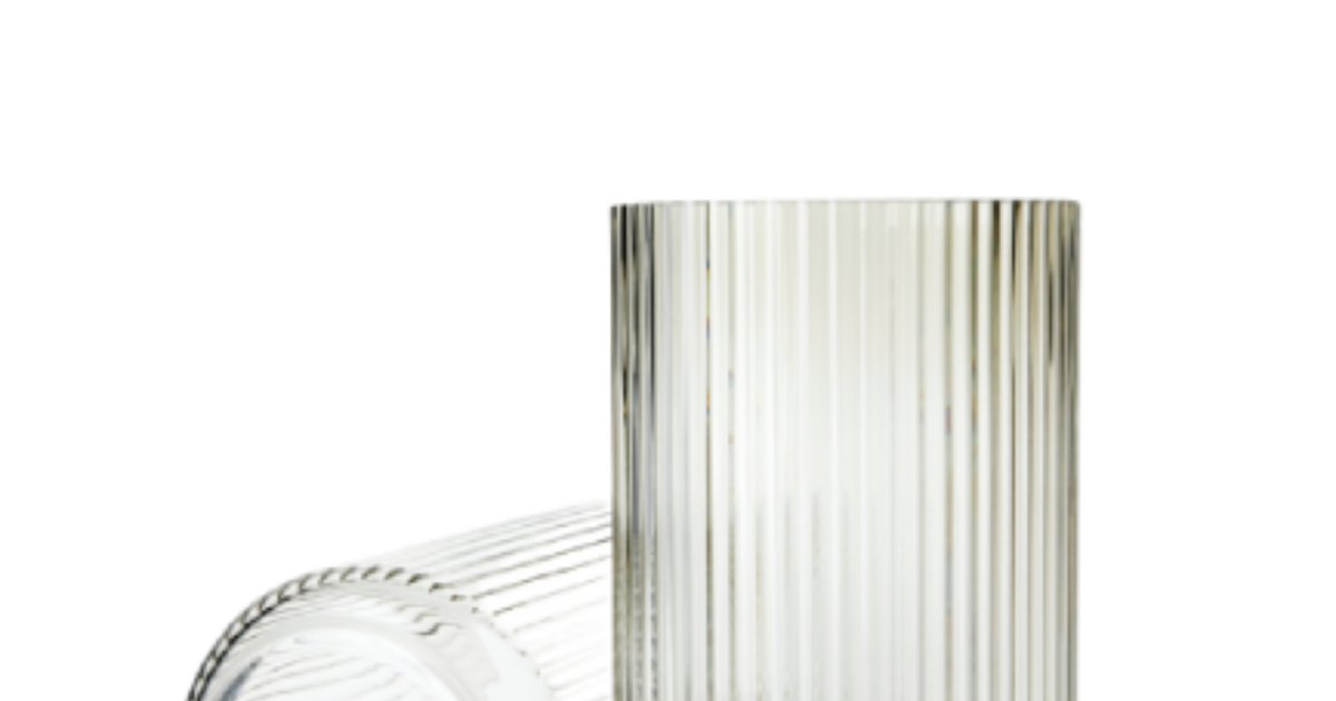 Balo Design Boutique | LYNGBY VASE H31 SMOKE MOUTH BLOWN GLASS